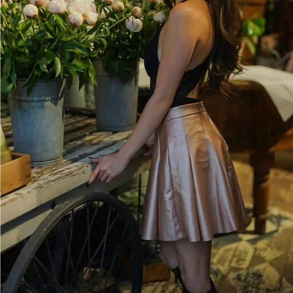 Pink Metallic Skirt